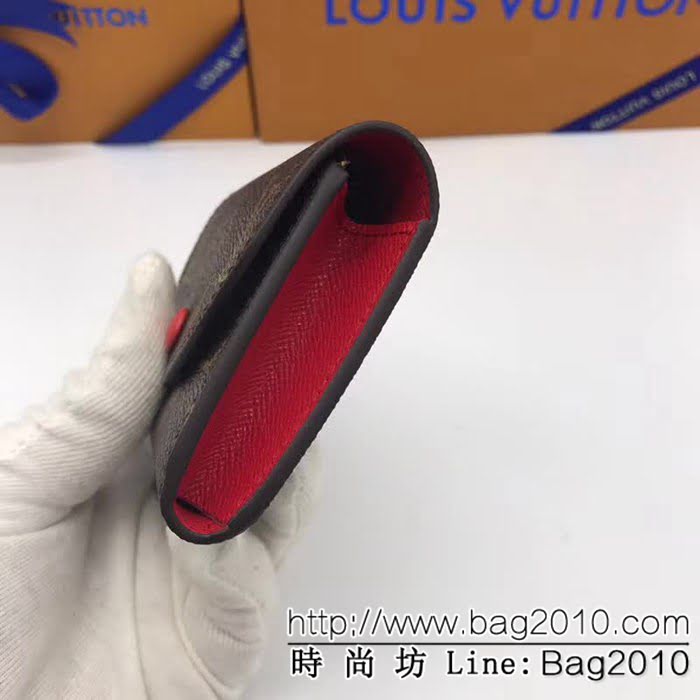 路易威登LV頂級原單 M41939紅海外原單 多彩信封式零錢包 女士錢包 ZY1063